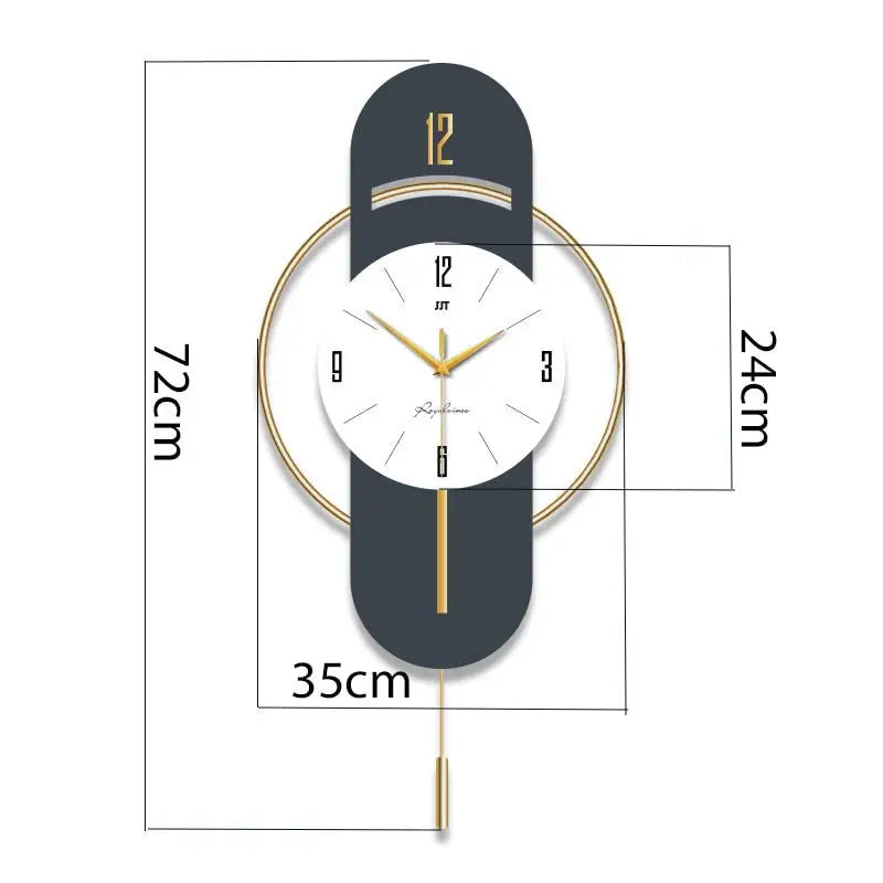 Pendule Mural Design - Horloges murales - 72 x 35 cm