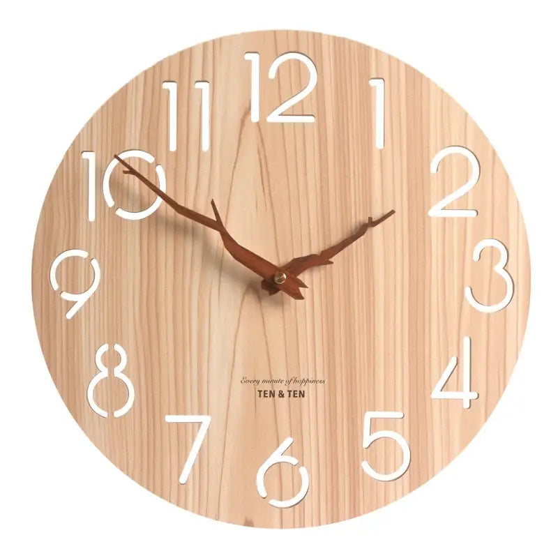 Horloge Murale en Bois - Horloges murales - Bois Sans Feuille