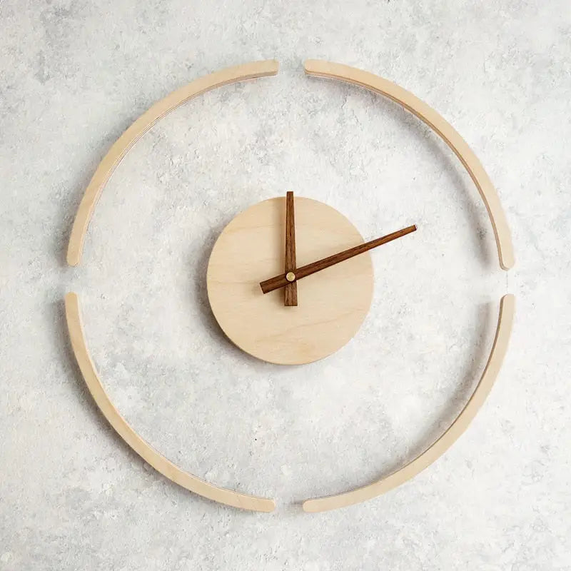 Horloge Murale en Bois Minimaliste - Horloges murales